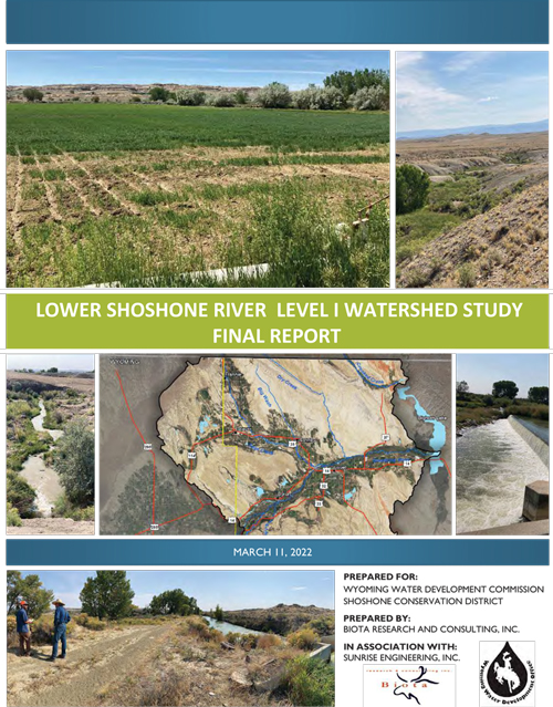 Shoshone River Watershed Study Level I Final Report 2022 